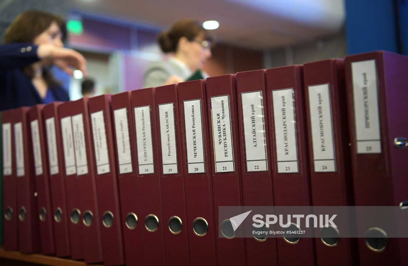 Announcement of results of voting in Russian presidential election