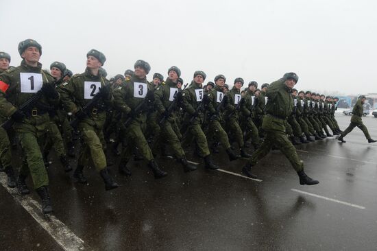 Rosgvardia rehearsal of Victory Parade