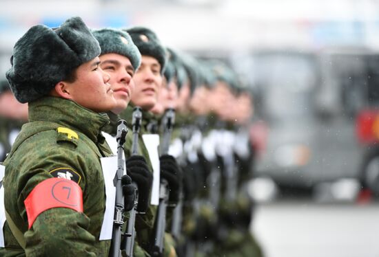 Rosgvardia rehearsal of Victory Parade