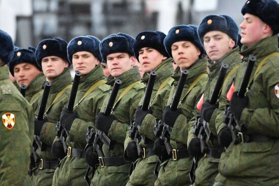 Rosgvardia rehearsal of Victory Parade