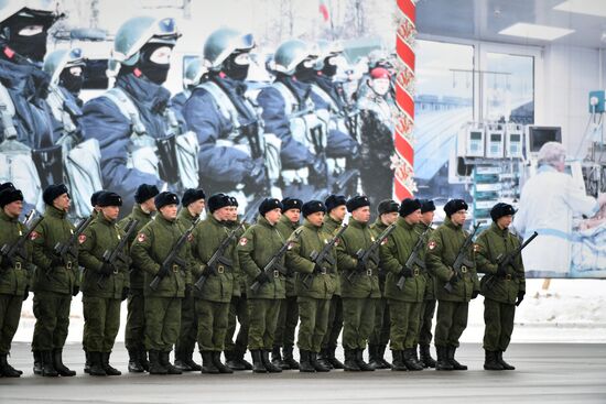 Rosgvardia rehearsal of Victory Parade