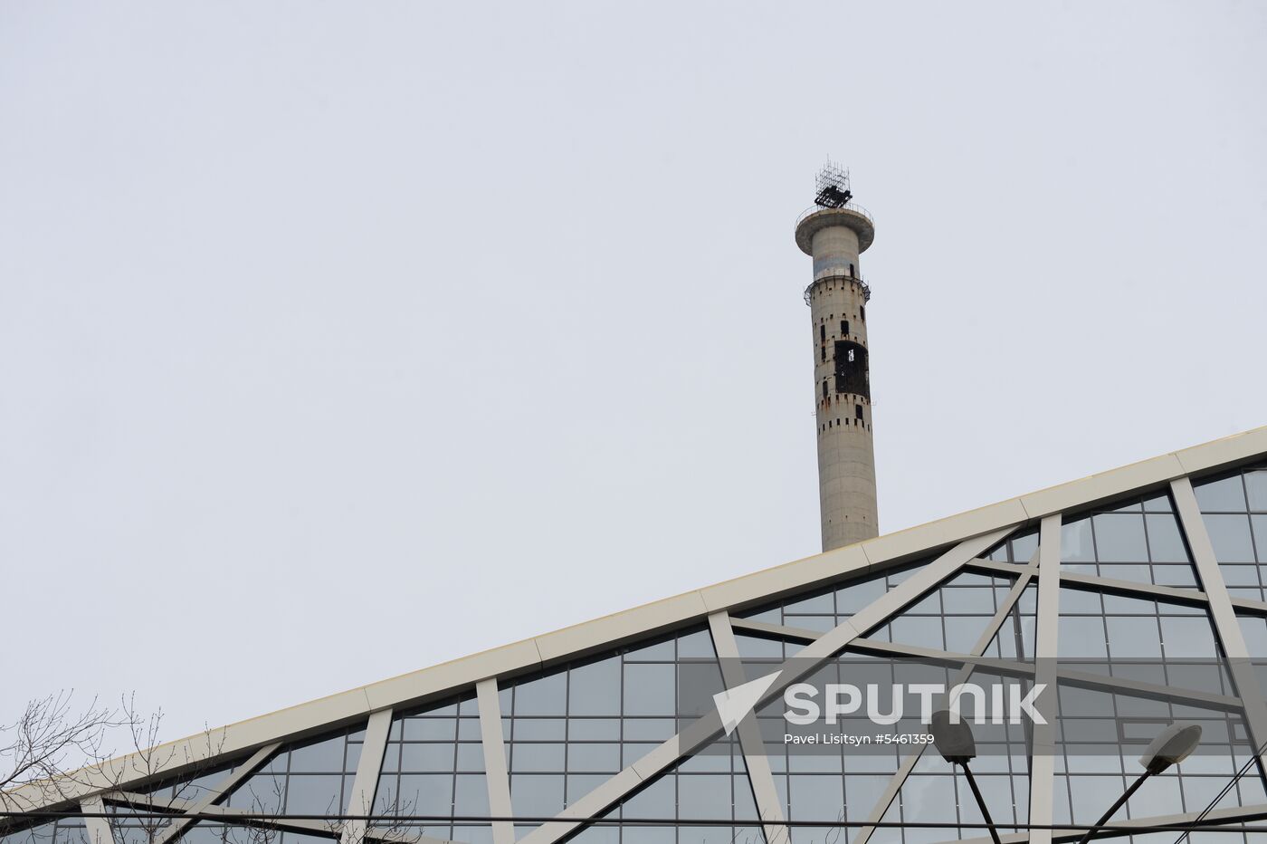 Uncompleted 210 meter TV tower in Yekaterinburg
