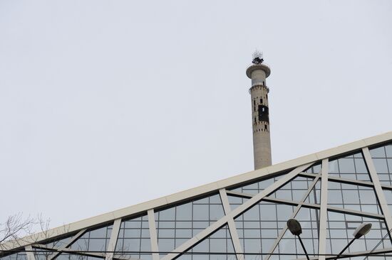 Uncompleted 210 meter TV tower in Yekaterinburg
