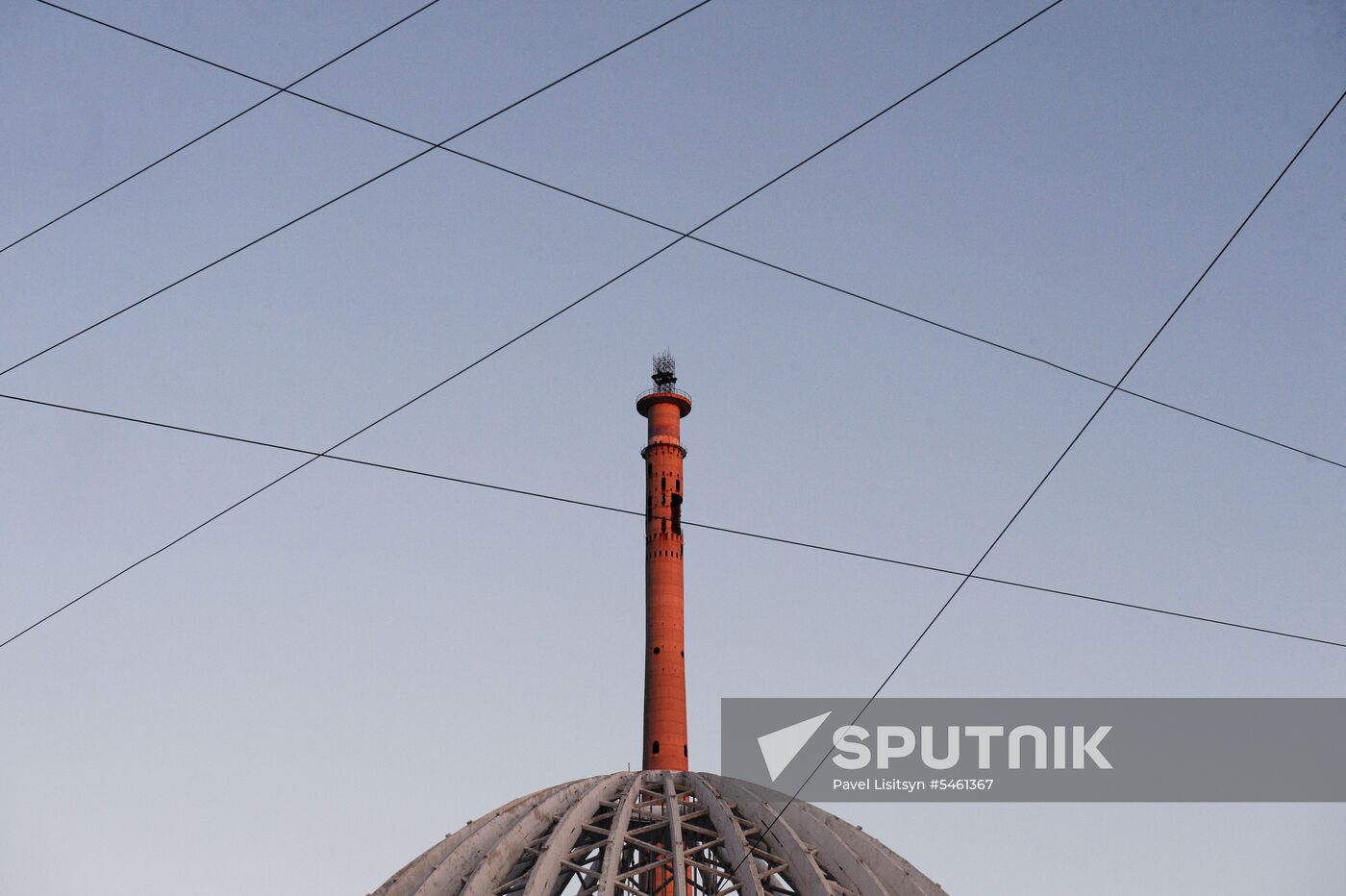 Uncompleted 210 meter TV tower in Yekaterinburg