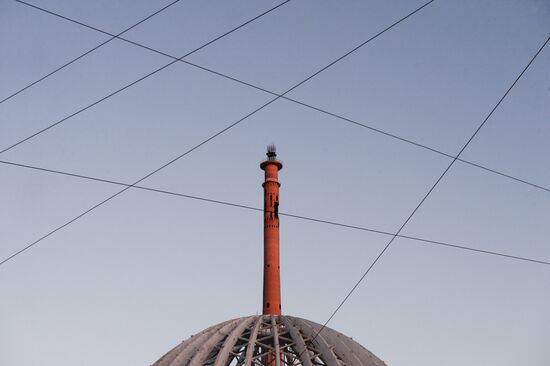 Uncompleted 210 meter TV tower in Yekaterinburg