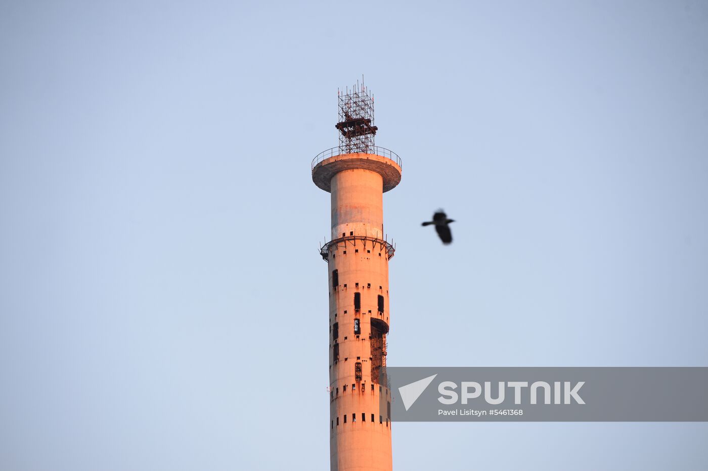 Uncompleted 210 meter TV tower in Yekaterinburg