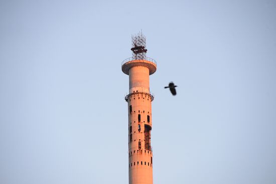 Uncompleted 210 meter TV tower in Yekaterinburg