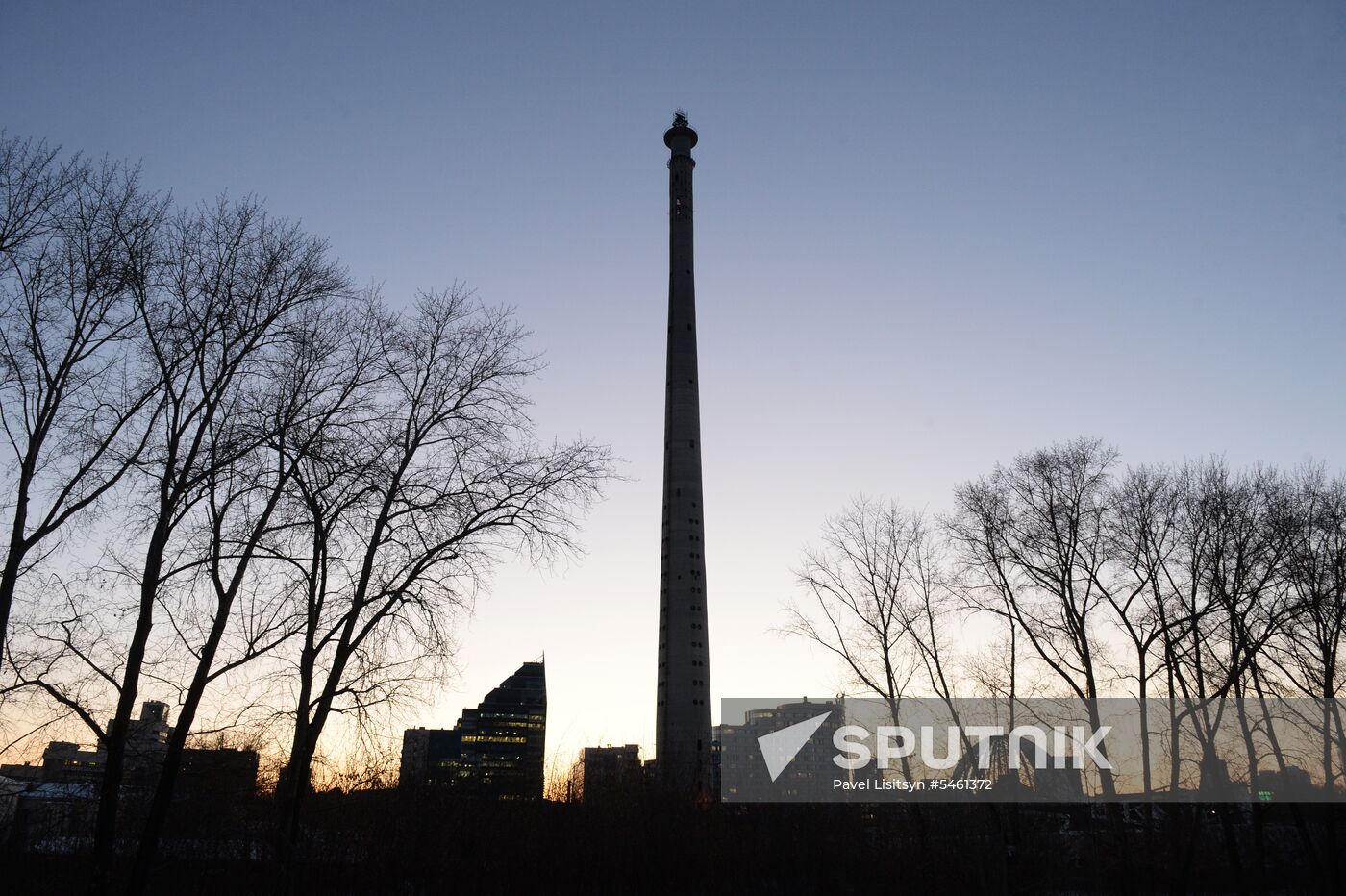 Uncompleted 210 meter TV tower in Yekaterinburg