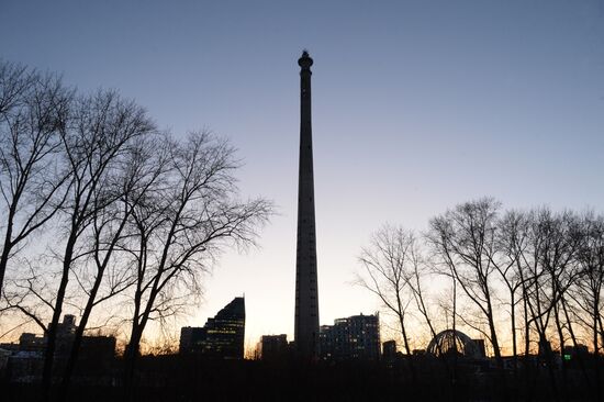 Uncompleted 210 meter TV tower in Yekaterinburg