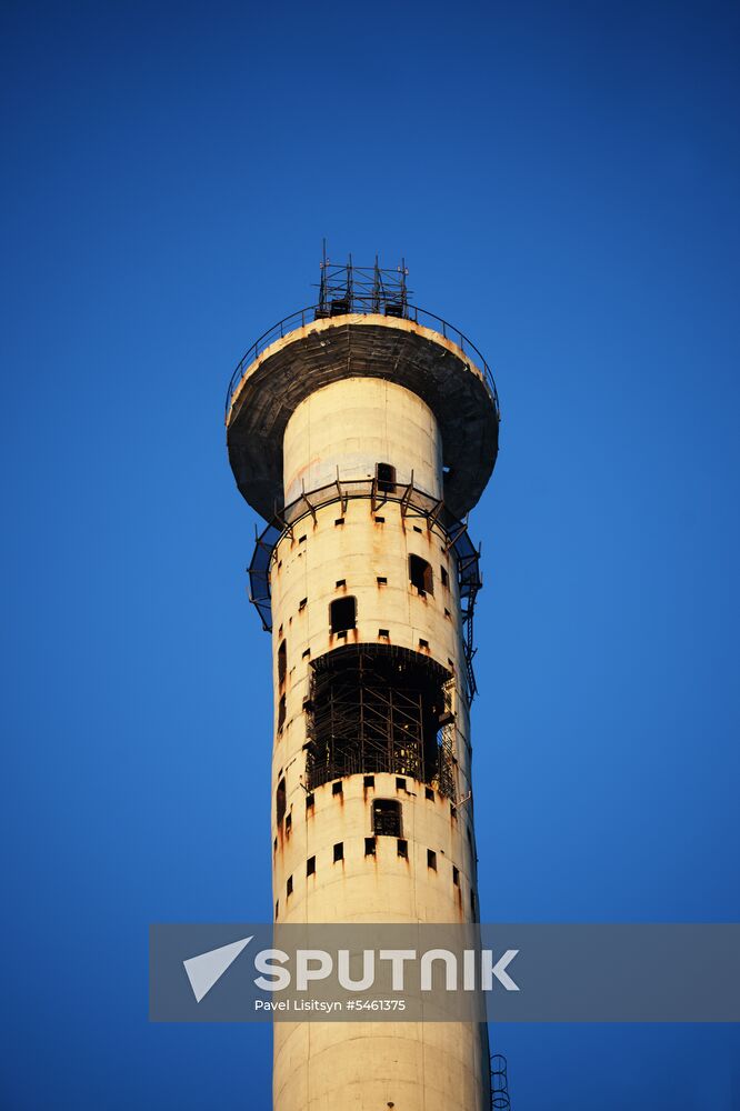 Uncompleted 210 meter TV tower in Yekaterinburg