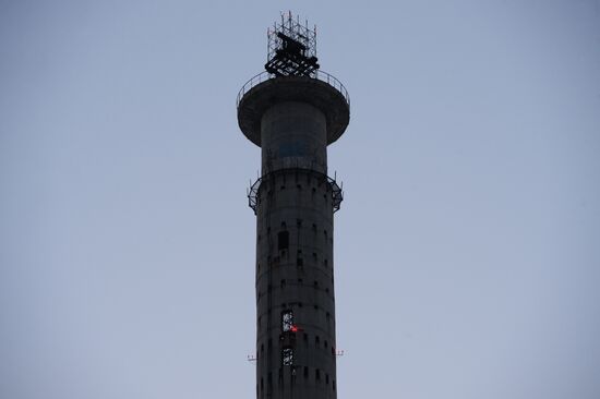 Uncompleted 210 meter TV tower in Yekaterinburg