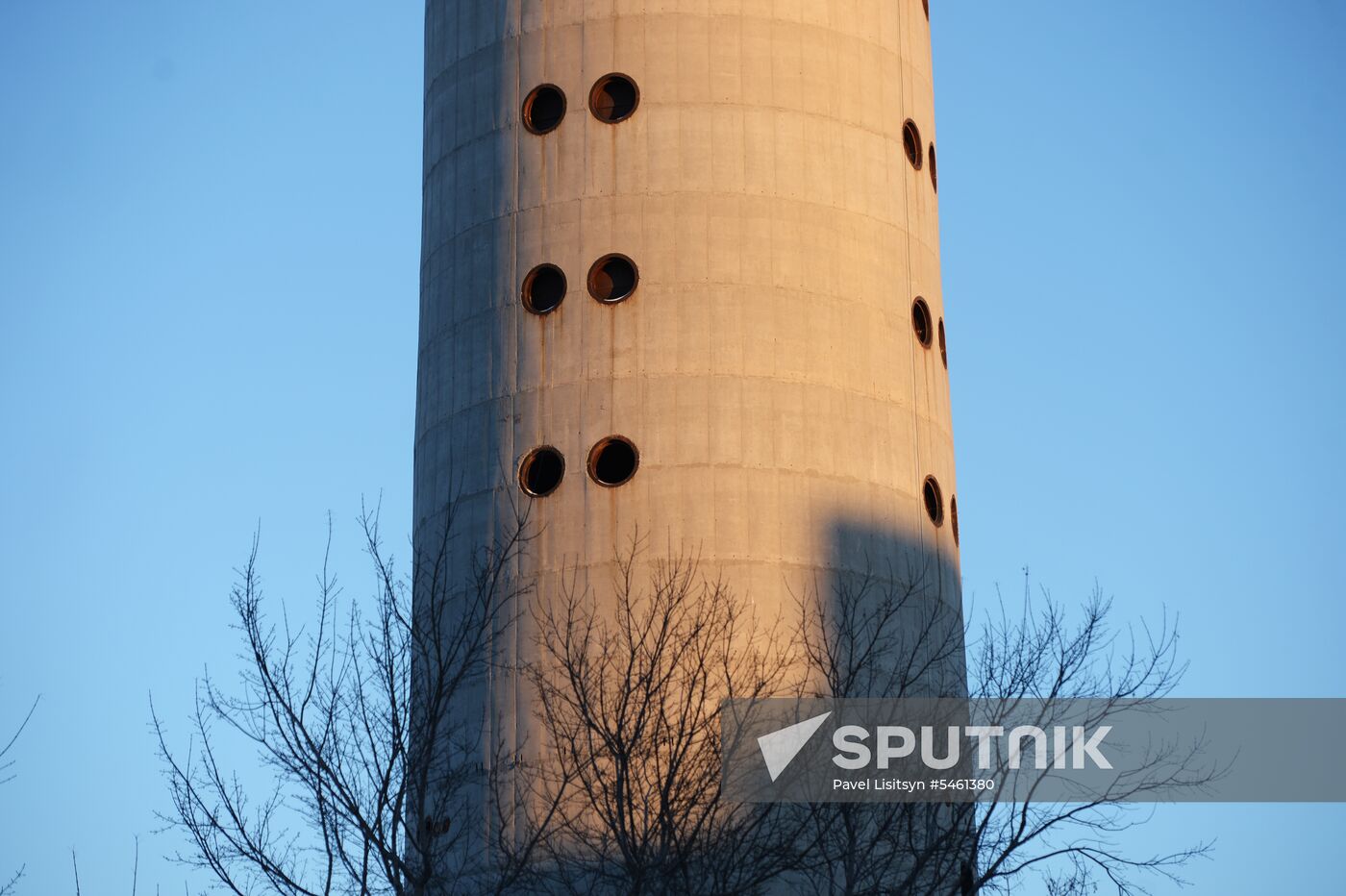 Uncompleted 210 meter TV tower in Yekaterinburg