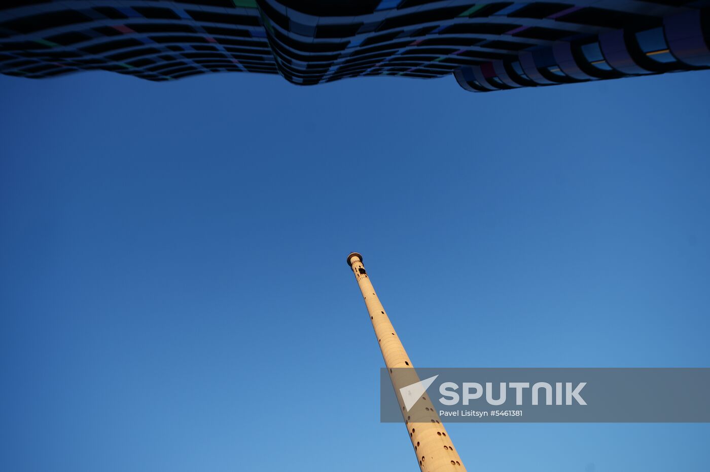 Uncompleted 210 meter TV tower in Yekaterinburg