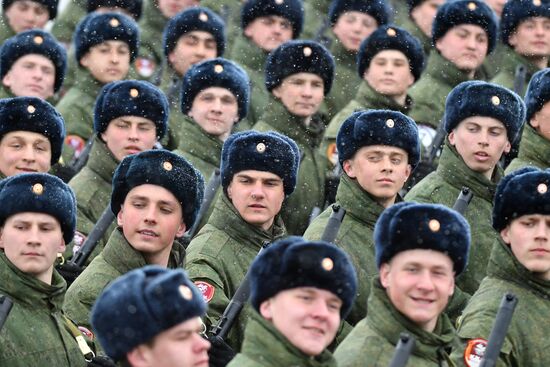 Rosgvardia rehearsal of Victory Parade