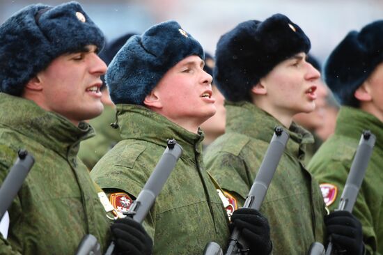 Rosgvardia rehearsal of Victory Parade