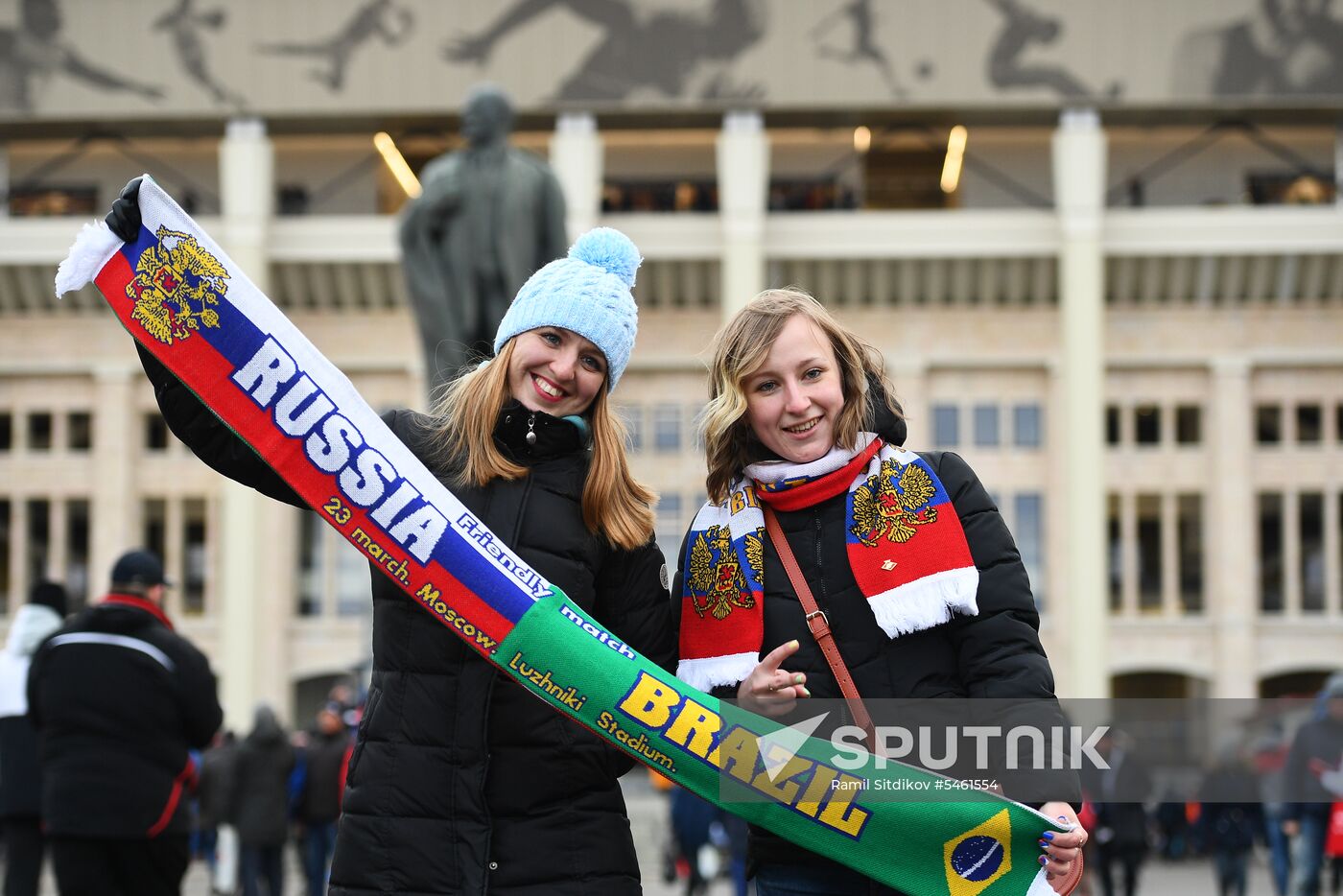 Football. Friendly match. Russia vs. Brazil