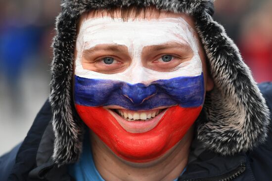 Football. Friendly match. Russia vs. Brazil