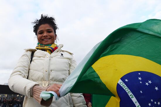 Football. Friendly match. Russia vs. Brazil