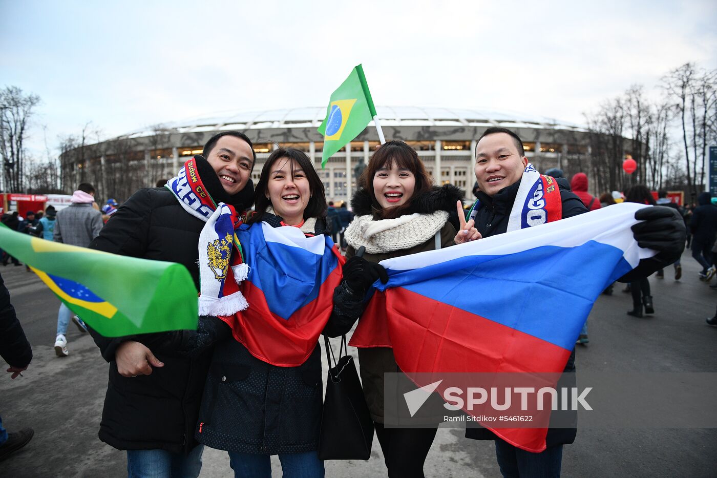 Football. Friendly match. Russia vs. Brazil