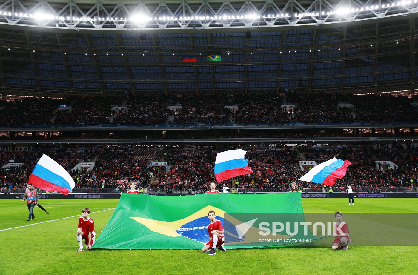 Football. Friendly match. Russia vs. Brazil