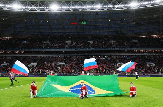 Football. Friendly match. Russia vs. Brazil