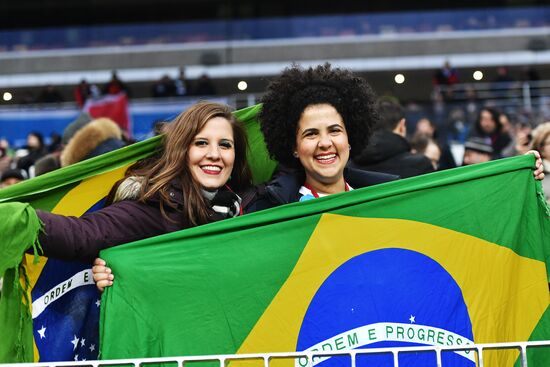 Football. Friendly match. Russia vs. Brazil