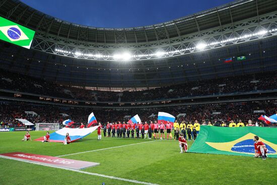 Football. Friendly match. Russia vs. Brazil