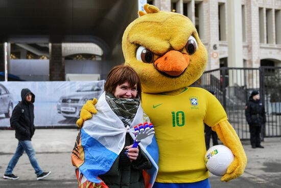 Football. Friendly match. Russia vs. Brazil