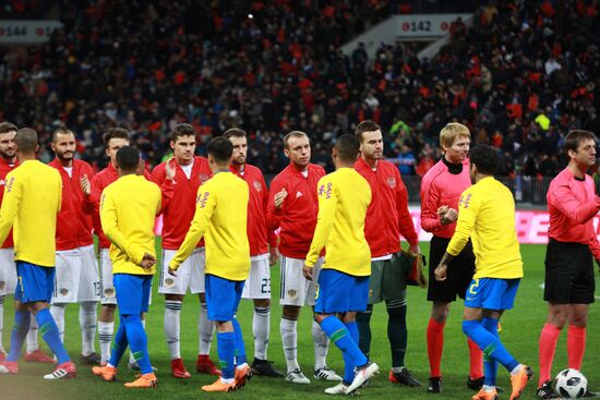 Football. Friendly match. Russia vs. Brazil