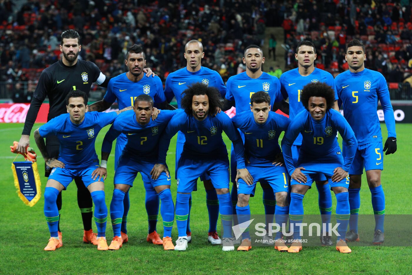 Football. Friendly match. Russia vs. Brazil