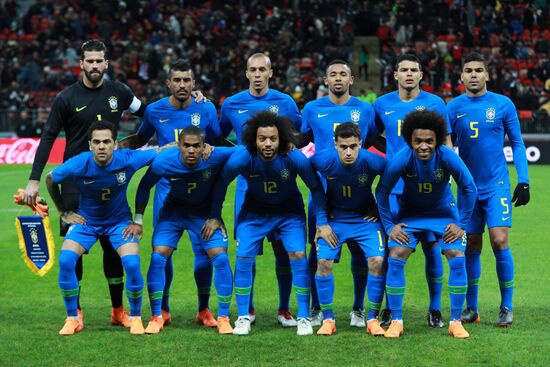 Football. Friendly match. Russia vs. Brazil