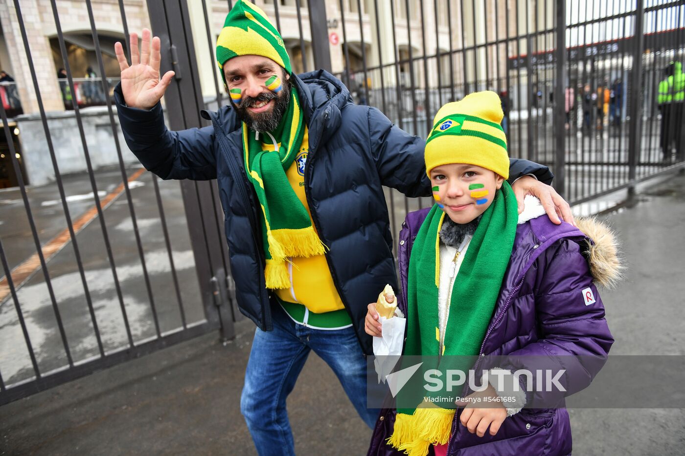 Football. Friendly match. Russia vs. Brazil