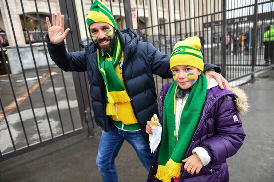 Football. Friendly match. Russia vs. Brazil