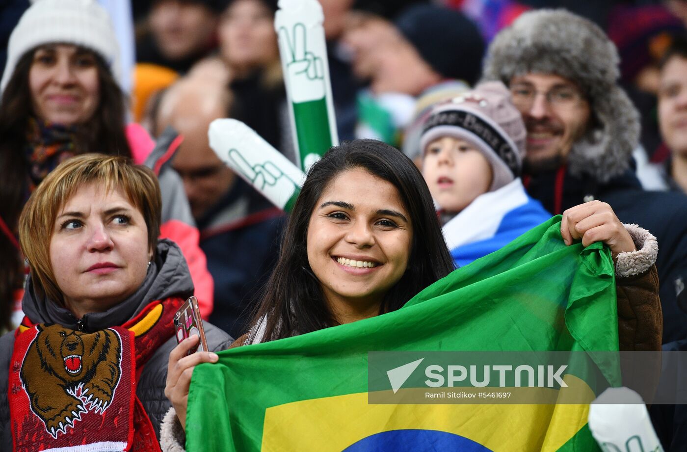 Football. Friendly match. Russia vs. Brazil