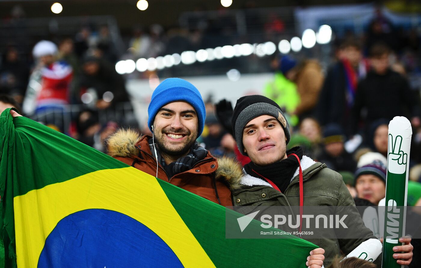 Football. Friendly match. Russia vs. Brazil