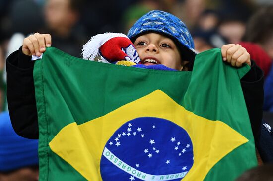 Football. Friendly match. Russia vs. Brazil