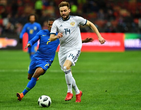 Football. Friendly match. Russia vs. Brazil