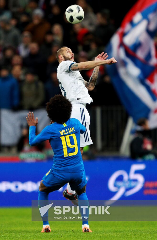 Football. Friendly match. Russia vs. Brazil