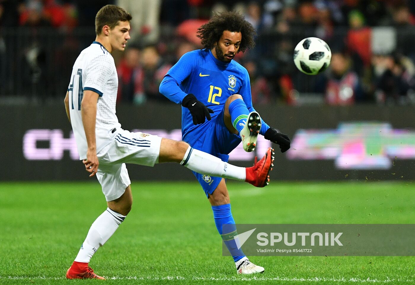 Football. Friendly match. Russia vs. Brazil