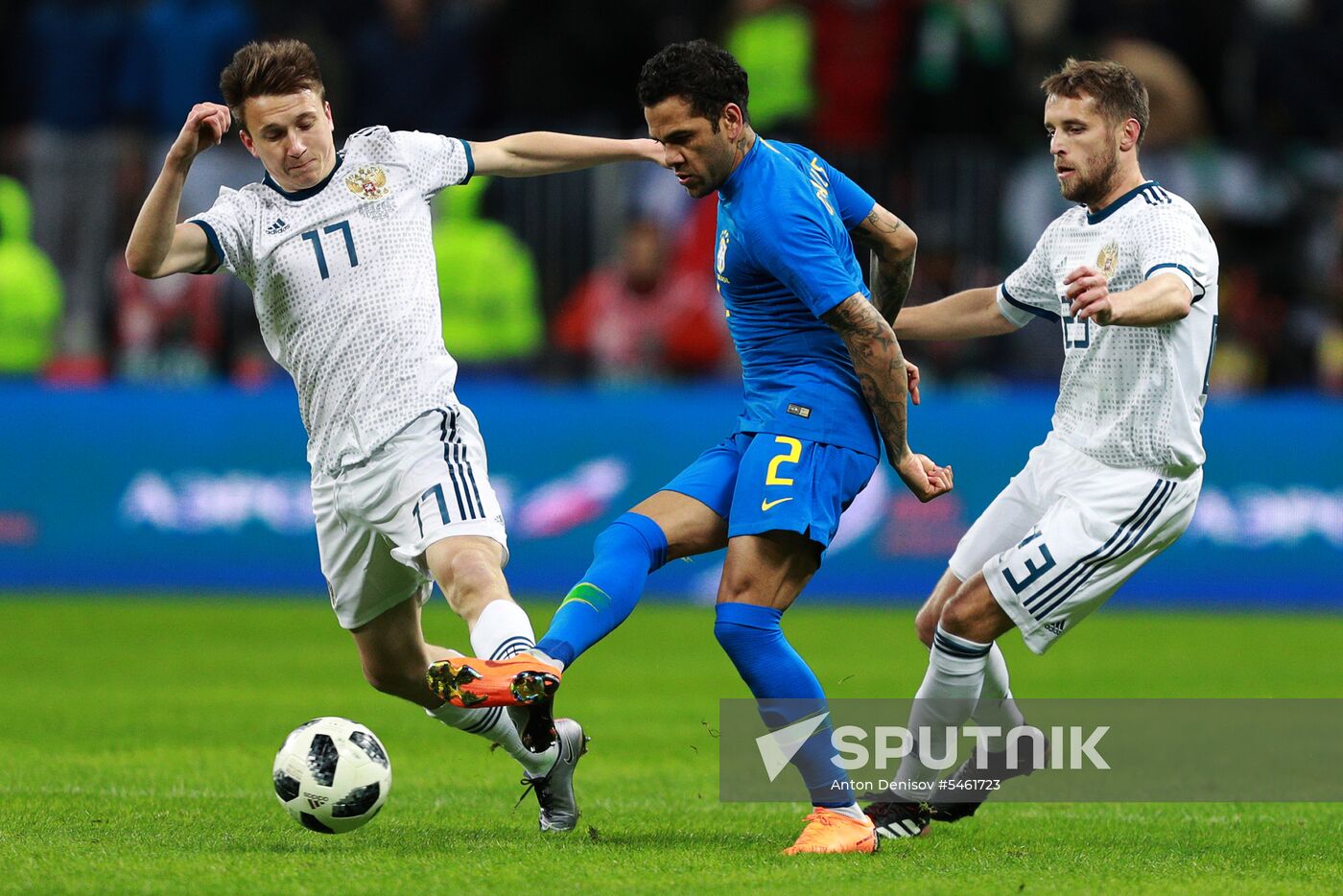 Football. Friendly match. Russia vs. Brazil