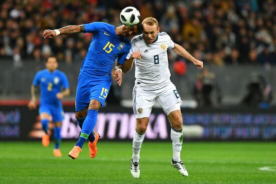 Football. Friendly match. Russia vs. Brazil