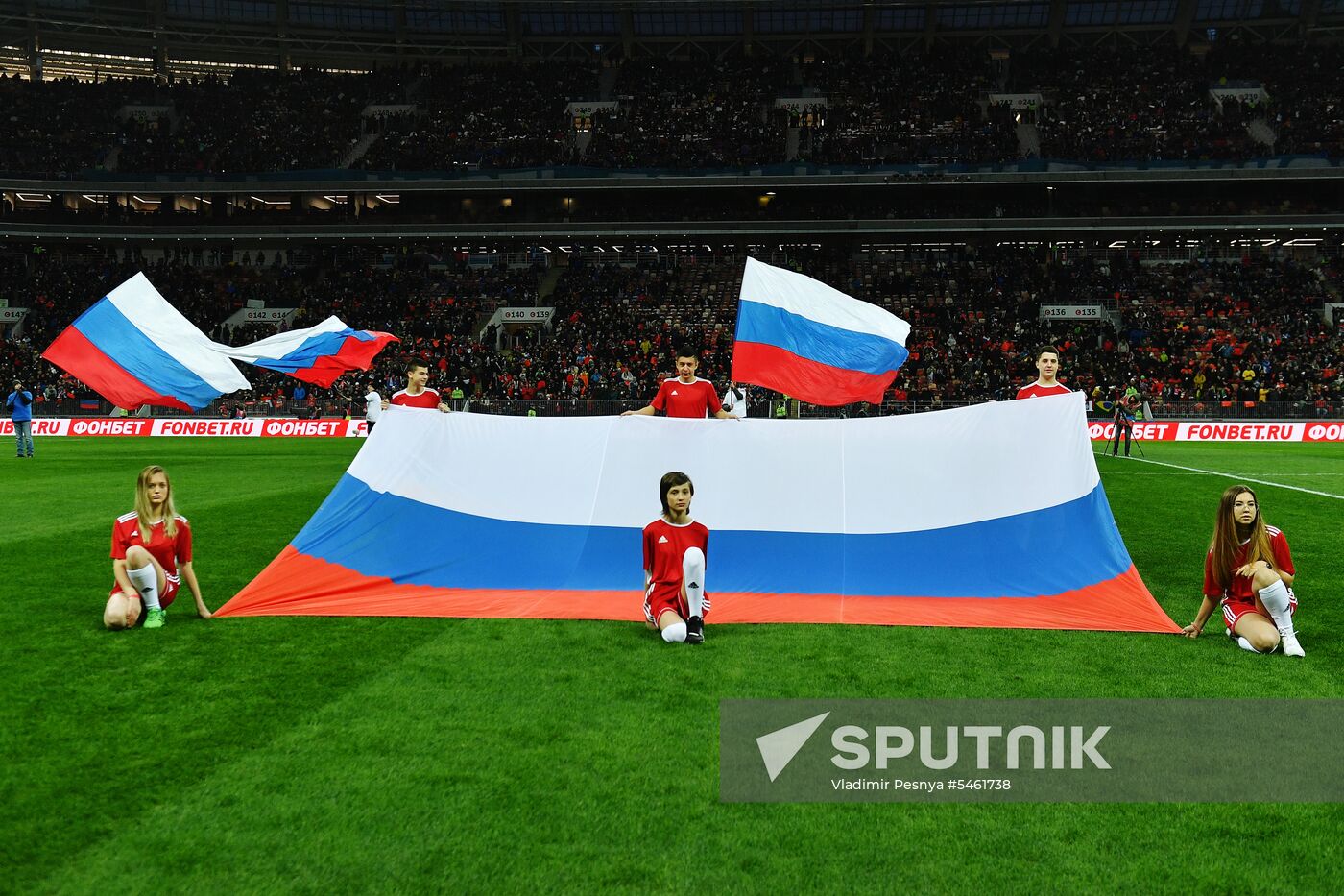 Football. Friendly match. Russia vs. Brazil