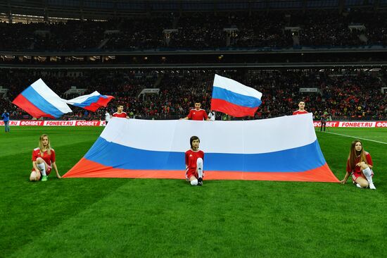 Football. Friendly match. Russia vs. Brazil