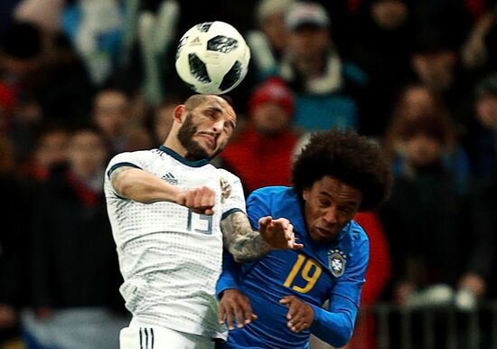 Football. Friendly match. Russia vs. Brazil