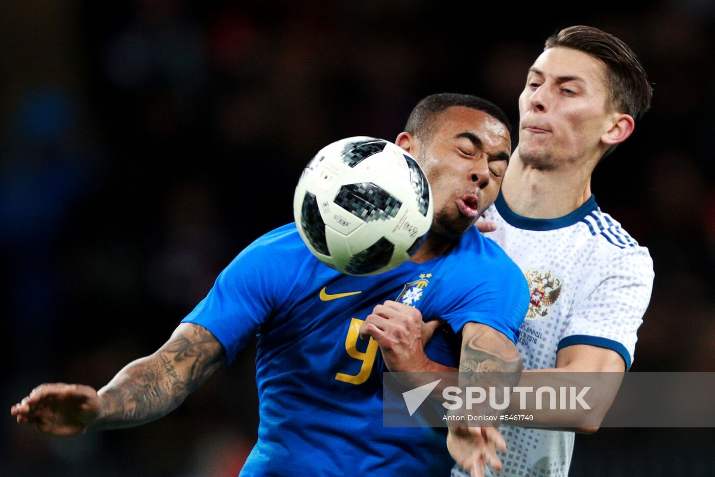 Football. Friendly match. Russia vs. Brazil