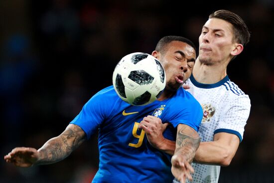 Football. Friendly match. Russia vs. Brazil