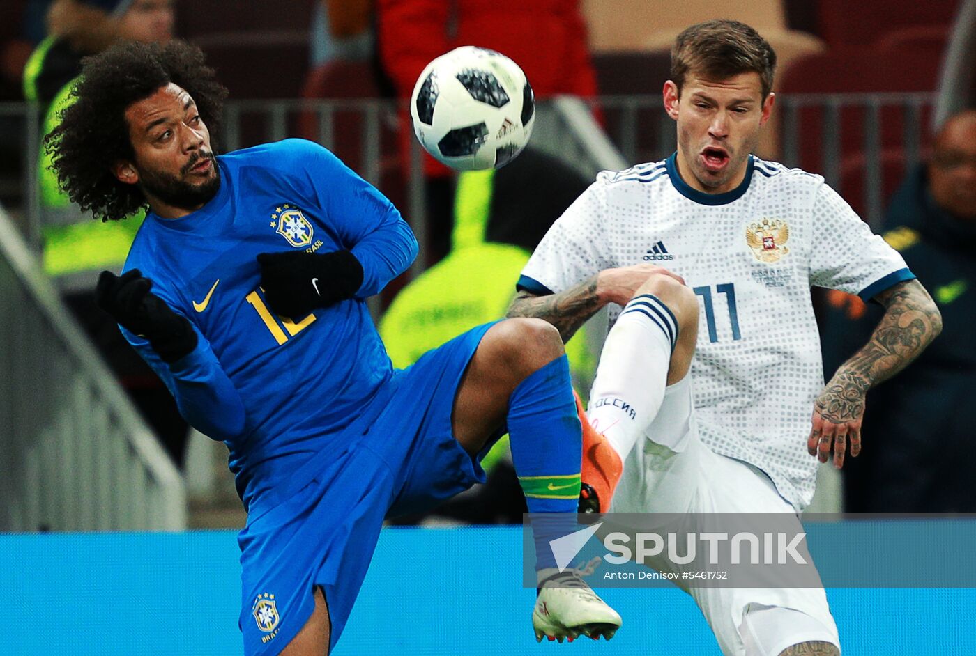 Football. Friendly match. Russia vs. Brazil