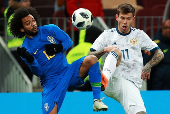 Football. Friendly match. Russia vs. Brazil
