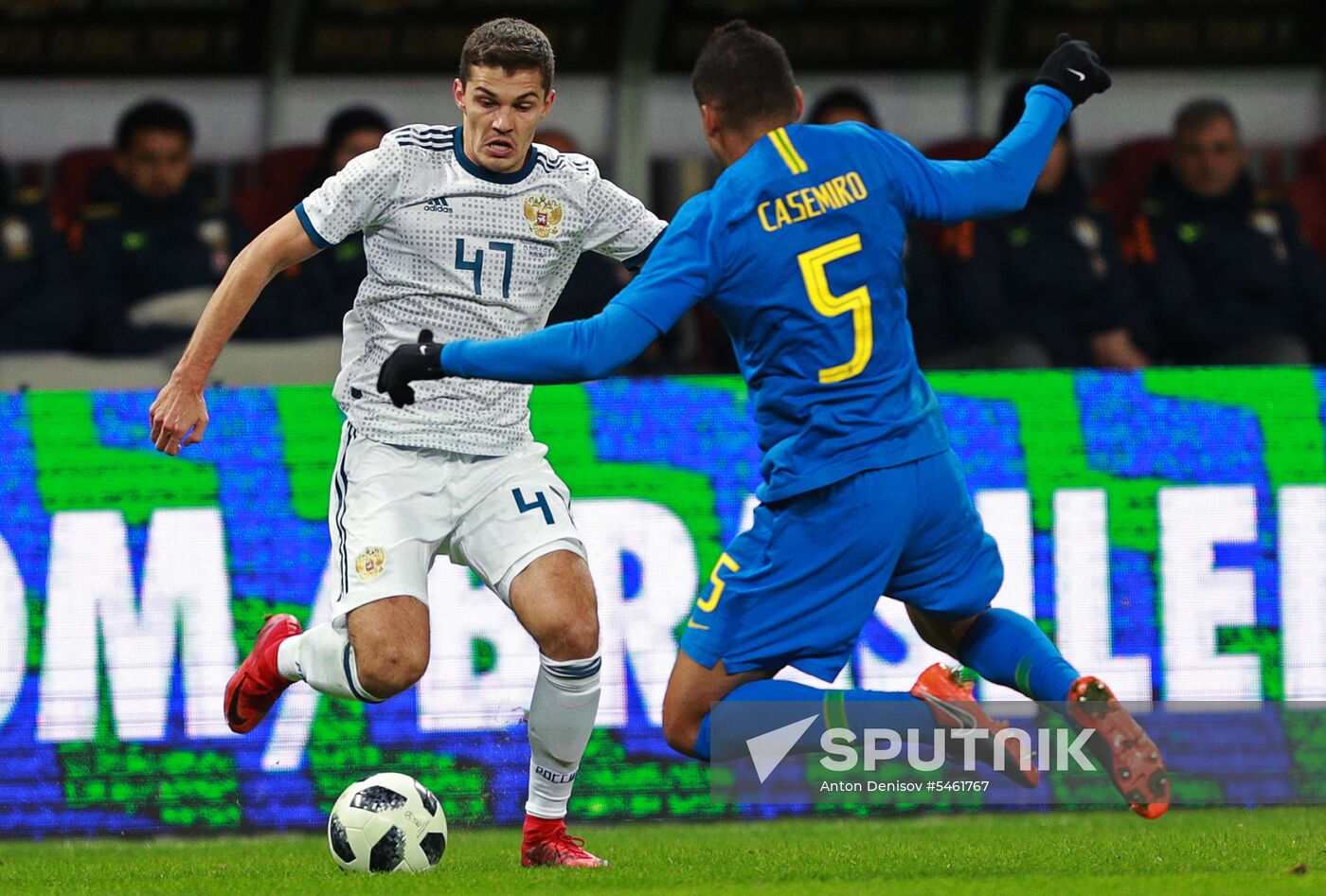 Football. Friendly match. Russia vs. Brazil