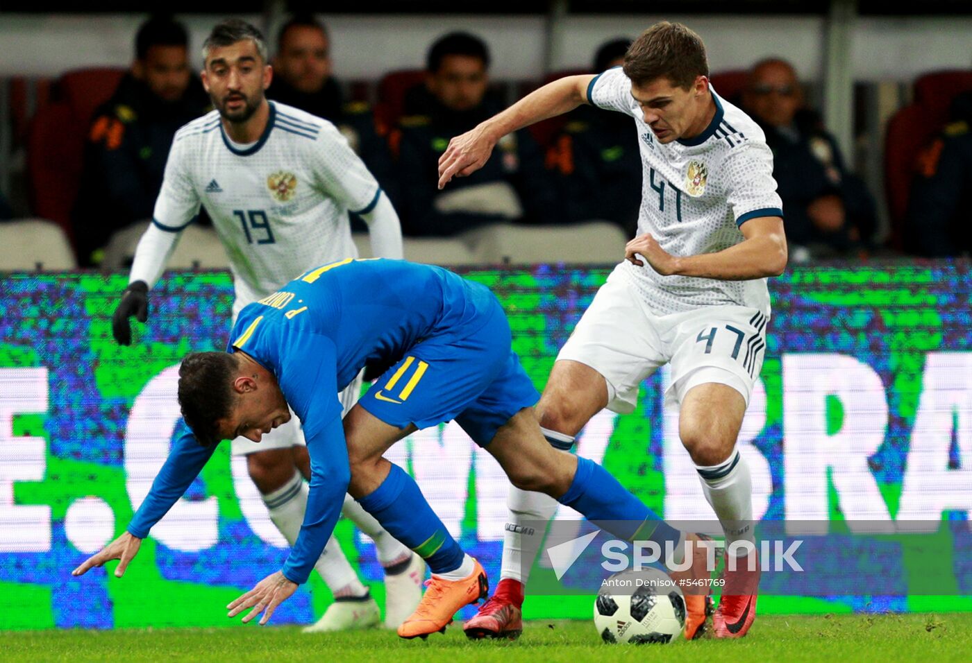 Football. Friendly match. Russia vs. Brazil